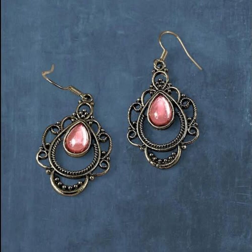whimsical antique y2k style silver earrings